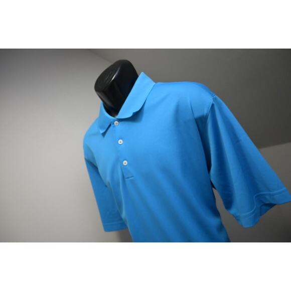 adidas Other - Adidas Golf Polo ClimaLite Blue Short Sleeve Athletic Golf Shirt Mens Sz 2XL XXL